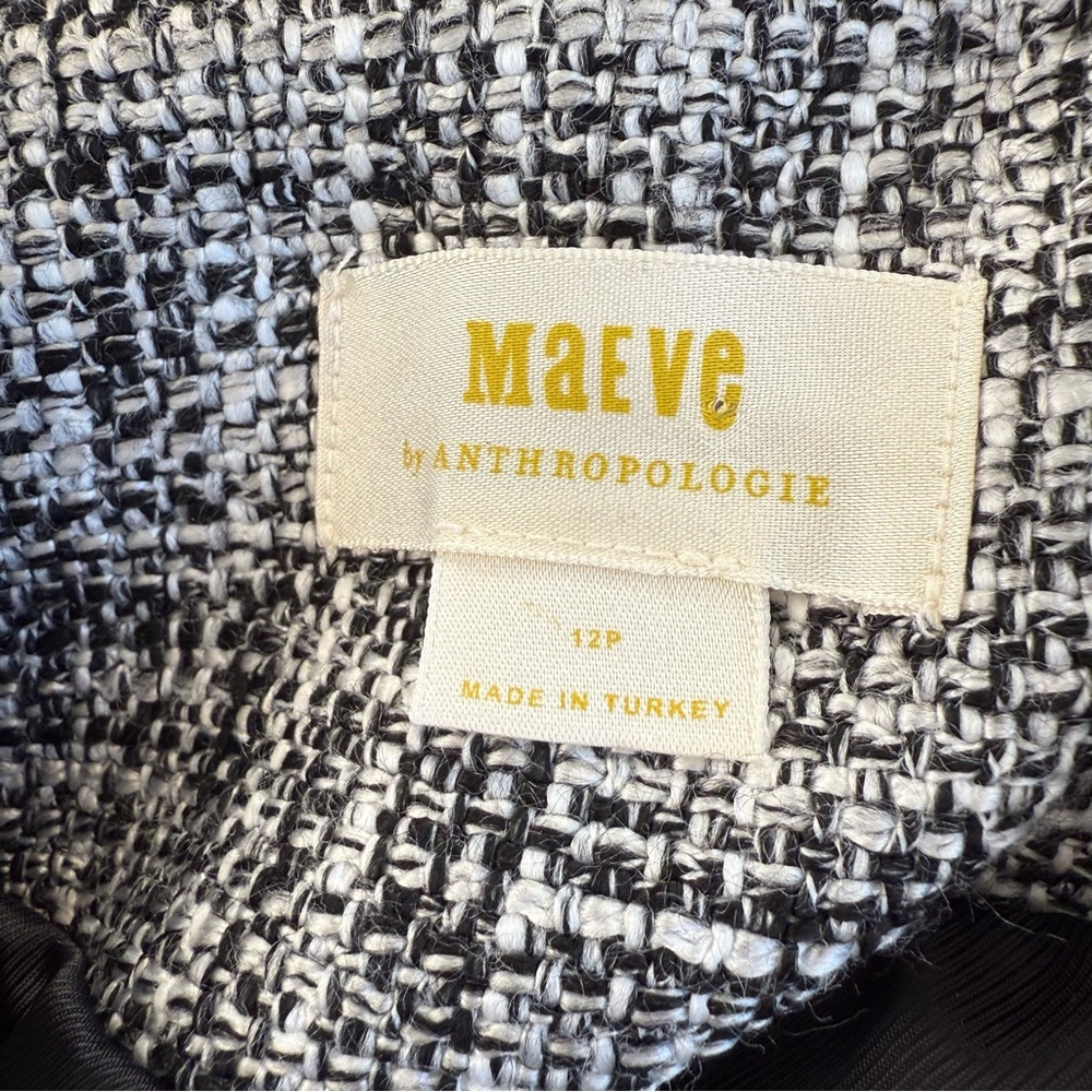 Anthropologie Maeve Double Breasted Tweed Jacket - Picture 9 of 12